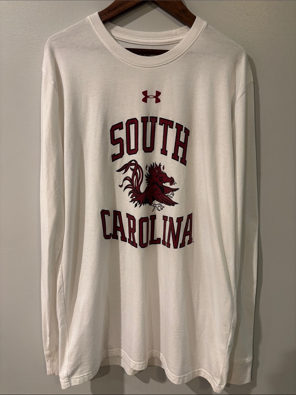 Under Armour White Long Sleeve South Carolina Graphic Tee